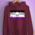 Asexual Pride Pirate Flag Hoodie - Maroon