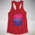 Bisexual Pride Flag Ripped Reveal Racerback Tank - Red
