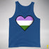 Genderqueer Pride Pixel Heart Premium Tank Top - Royal Blue