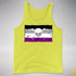 Asexual Pride Pirate Flag Premium Tank Top - Neon Yellow