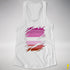 Pink Lesbian Ripped Reveal Racerback Tank - White