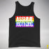 Assume Nothing LGBTQ Pride Flag Premium Tank Top - Black