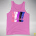 Genderfluid Pride Grunge Exclamation Points Premium Tank Top - Neon Pink