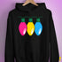 Pansexual Pride Christmas Lights Hoodie - Black