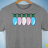 Transgender Pride Flag Christmas Lights Premium Unisex T-Shirt - Grey Heather