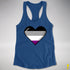 Asexual Pride 8-Bit Pixel Heart Racerback Tank - Royal