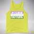 Assume Nothing Genderqueer Pride Flag Premium Tank Top - Neon Yellow