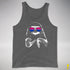 Pride Sloth Bisexual Flag Sunglasses Premium Tank Top - Deep Heather