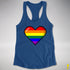 LGBTQ Pride8-Bit Pixel Heart Racerback Tank - Royal