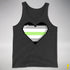 Agender Pride 8-Bit Pixel Heart Premium Tank Top - Charcoal Triblend