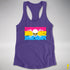 Pansexual Pride Pirate Flag Racerback Tank - Purple