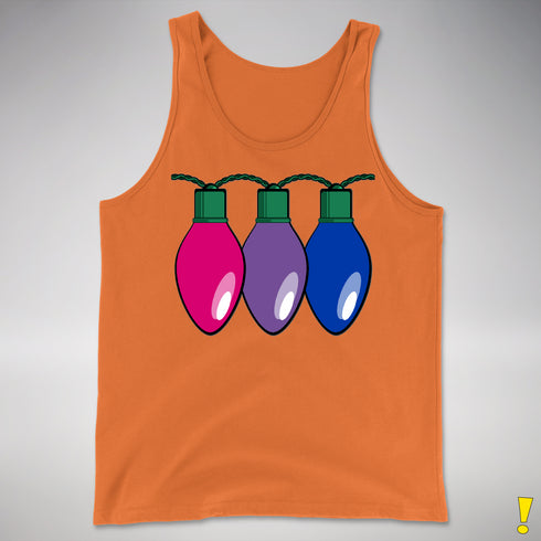 Bisexual Pride Christmas Lights Premium Tank Top - Orange