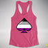 Asexual Pride 8-Bit Pixel Ace Of Spades Racerback Tank - Hot Pink
