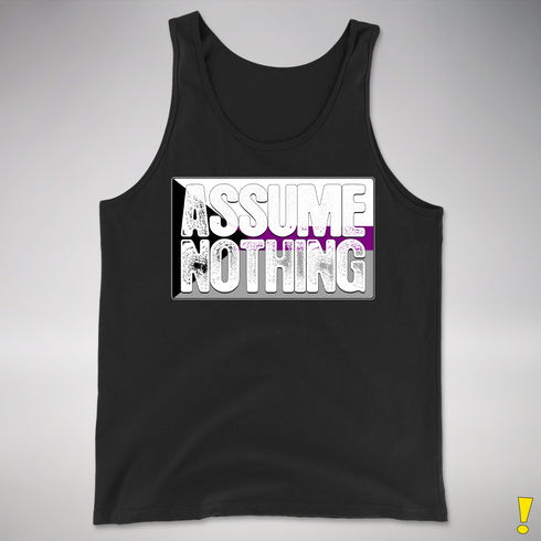 Assume Nothing Demisexual Pride Flag Premium Tank Top - Black
