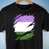 Genderqueer Pride Flag Ripped Reveal Premium Unisex T-Shirt - Black