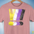 Nonbinary Pride Grunge Exclamation Points Premium Unisex T-Shirt - Mauve Heather