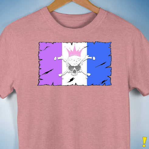 Drag Pride Pirate Flag Premium Unisex T-Shirt - Mauve Heather