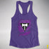 Lesbian Labrys Pride Flag Ripped Reveal Racerback Tank - Purple