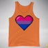 Bisexual Pride 8-Bit Pixel Heart Premium Tank Top - Orange