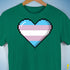 Transgender Pride 8-Bit Pixel Heart Premium Unisex T-Shirt - Kelly Green