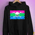 Polysexual Pride Pirate Flag Hoodie - Black