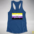 Nonbinary Pride Pirate Flag Racerback Tank - Royal