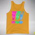 Polysexual Pride Exclamation Points Premium Tank Top - Gold