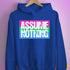 Assume Nothing Polysexual Pride Flag Hoodie - Royal Blue