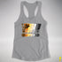 Bear Pride Grunge Exclamation Points Racerback Tank - Heather Grey