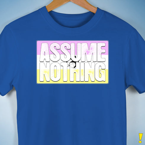 Assume Nothing Twink Pride Flag Premium Unisex T-Shirt - Royal Blue