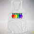 LGBTQ Pride Christmas Lights Racerback Tank - White
