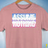 Assume Nothing Bigender Pride Flag Premium Unisex T-Shirt - Mauve Heather