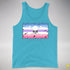 Bigender Pride Pirate Flag Premium Tank Top - Aqua Triblend