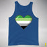 Aromantic Pride Pixel Heart Premium Tank Top - Royal Blue