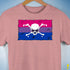 Bisexual Pride Pirate Flag Premium Unisex T-Shirt - Mauve Heather