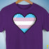Transgender Pride 8-Bit Pixel Heart Premium Unisex T-Shirt - Purple