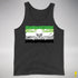 Aromantic Pride Pirate Flag Premium Tank Top - Charcoal Triblend