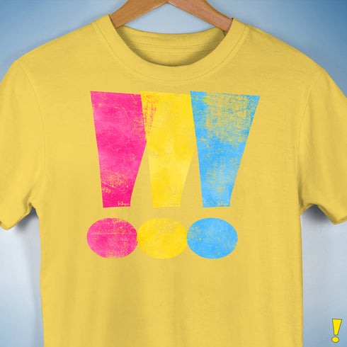 Pansexual Pride Exclamation Points Premium Unisex T-Shirt - Yellow
