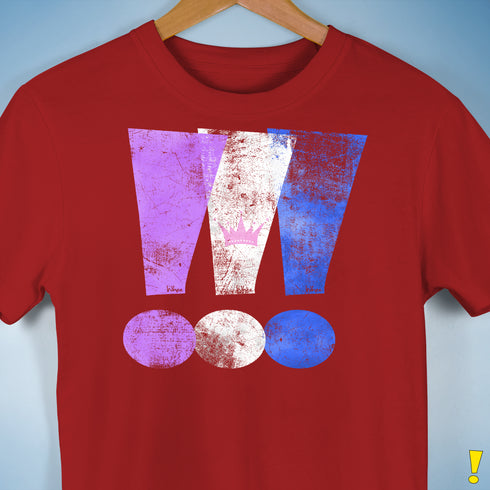 Drag Pride Grunge Exclamation Points Premium Unisex T-Shirt - Red