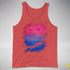 Bisexual Pride Flag Ripped Reveal Premium Tank Top - Red Triblend