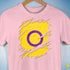 Intersex Pride Flag Ripped Reveal Premium Unisex T-Shirt - Pink