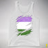 Genderqueer Pride Flag Ripped Reveal Premium Tank Top - White