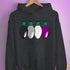 Asexual Pride Christmas Lights Hoodie - Dark Grey Heather