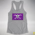 Lesbian Labrys Pride Pirate Flag Racerback Tank - Heather Grey