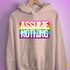 Assume Nothing Gilbert Baker Original LGBTQ Gay Pride Flag Hoodie - Light Pink