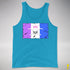 Drag Pride Pirate Flag Premium Tank Top - Neon Blue