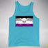 Asexual Pride Pirate Flag Premium Tank Top - Aqua Triblend