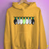 Agender Pride Christmas Lights Hoodie - Mustard