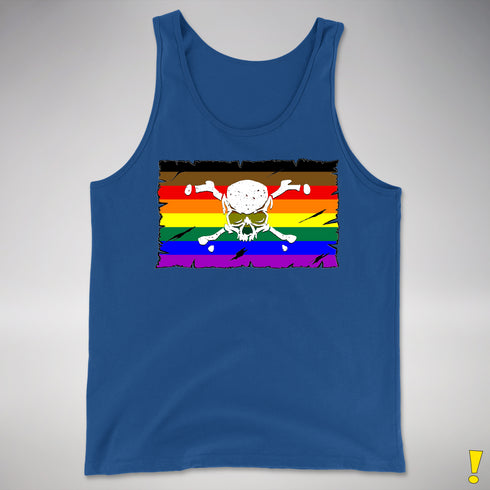 Philly LGBTQ Pride Pirate Flag Premium Tank Top - Royal Blue