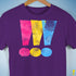 Pansexual Pride Exclamation Points Premium Unisex T-Shirt - Purple